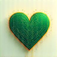 Logo stilizzato di un chip e un cuore, icona di partnership tecnologica.