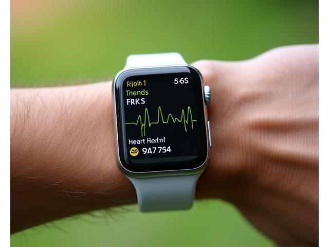 Interfaccia di un'app mobile che mostra i dati della frequenza cardiaca e della variabilità, con grafici comprensibili e icone di allarme.