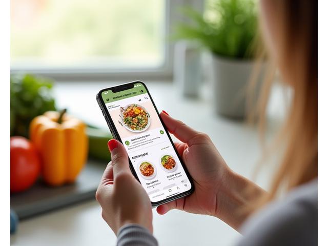 Schermata di un'app di nutrizione e fitness che mostra raccomandazioni alimentari personalizzate basate sul ciclo mestruale e piani di allenamento.